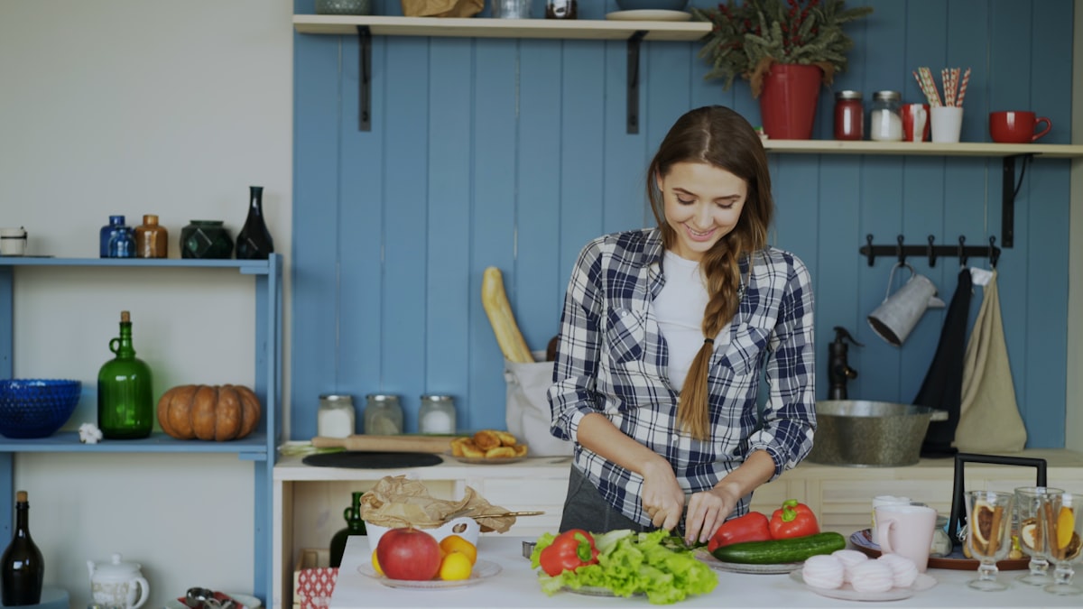Fresh fruits and vegetables representing food-mood connection
